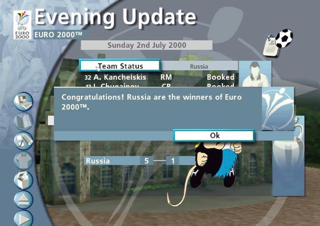 Скриншот из игры UEFA Euro 2000 под номером 3