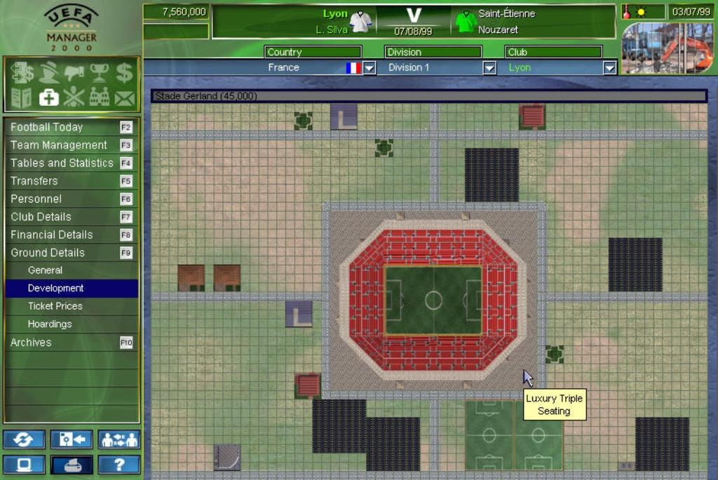 Скриншот из игры UEFA Manager 2000 под номером 22