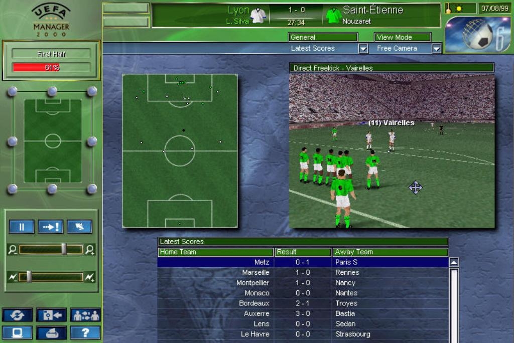 Скриншот из игры UEFA Manager 2000 под номером 30