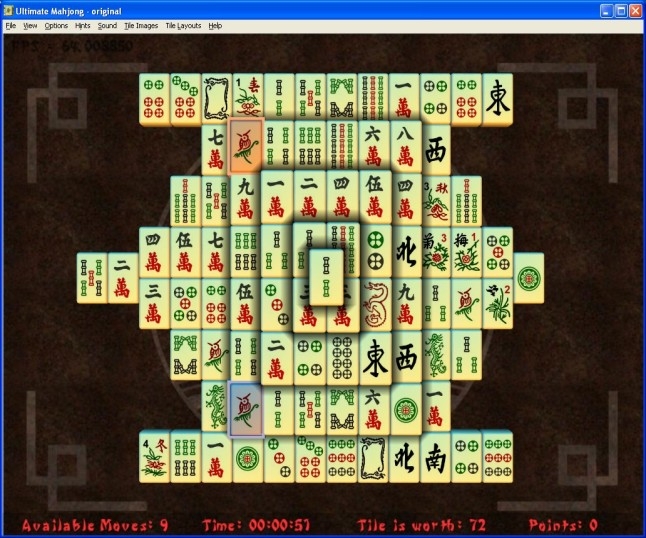 Скриншот из игры Ultimate Mahjongg под номером 1