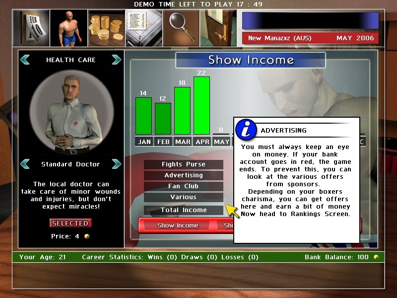 Скриншот из игры Universal Boxing Manager под номером 1