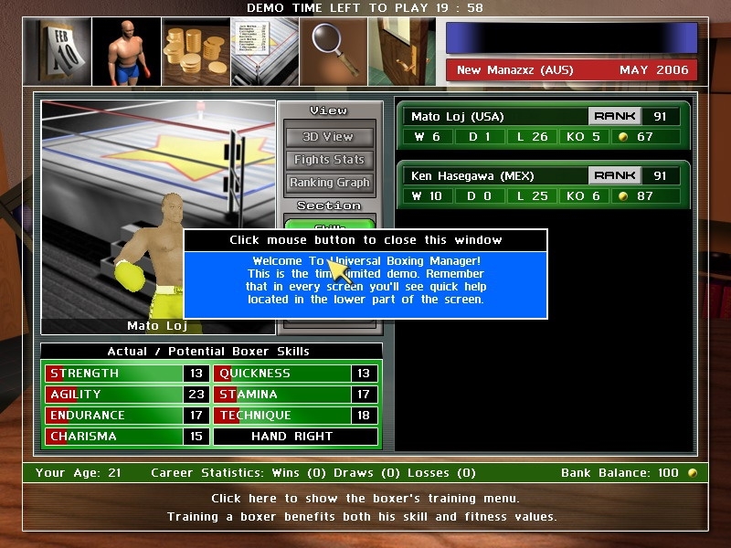 Скриншот из игры Universal Boxing Manager под номером 3