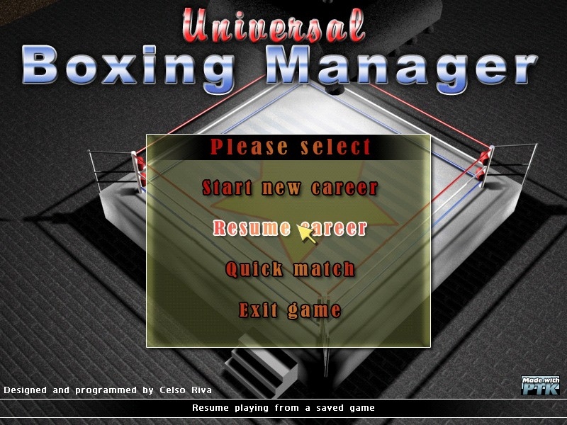 Скриншот из игры Universal Boxing Manager под номером 6