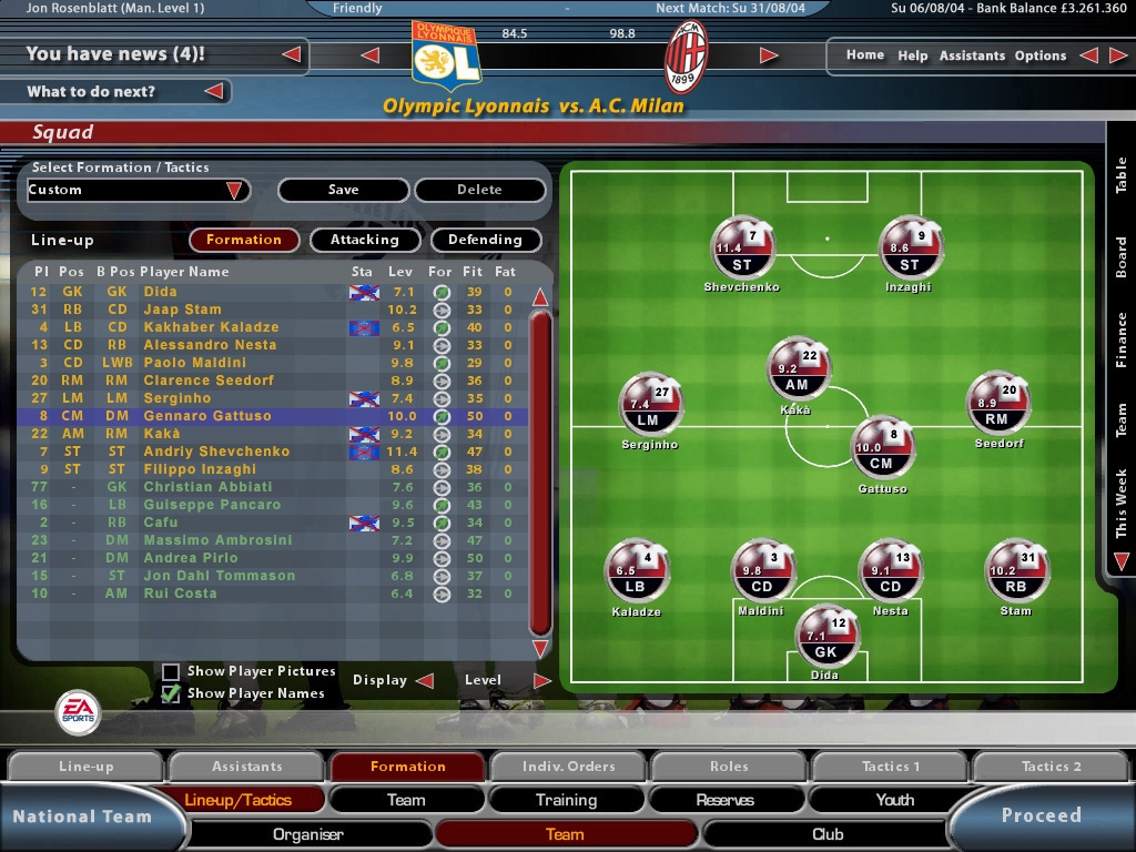 Скриншот из игры Total Club Manager 2005 под номером 1