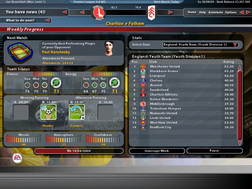 Скриншот из игры Total Club Manager 2005 под номером 17