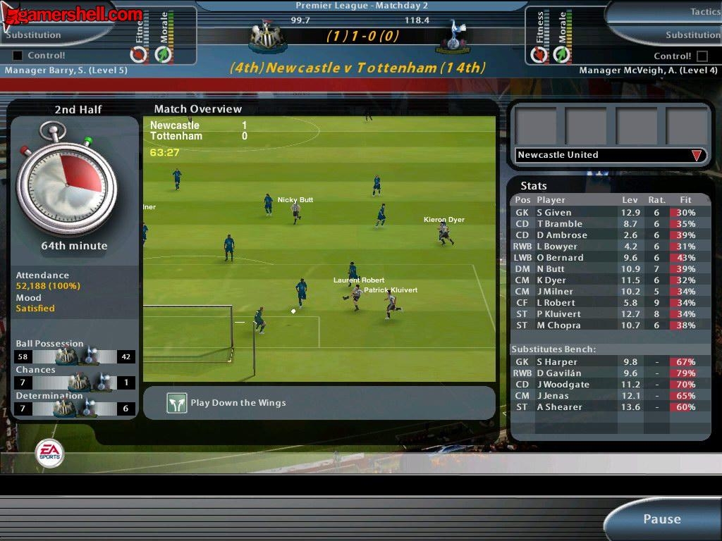 Скриншот из игры Total Club Manager 2005 под номером 19