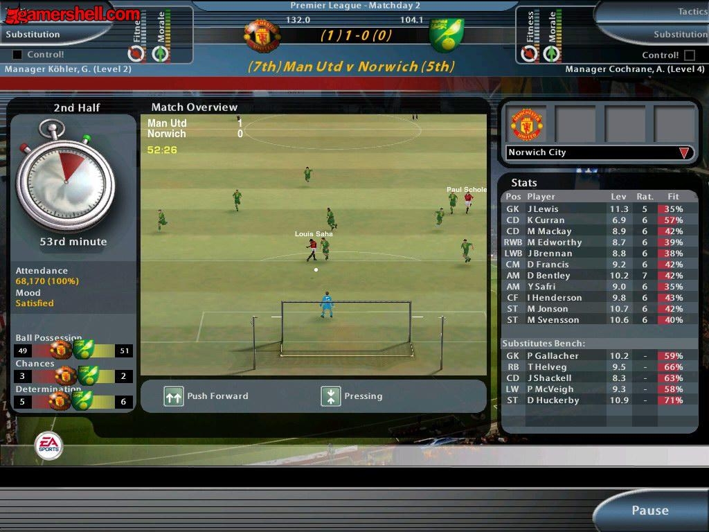 Скриншот из игры Total Club Manager 2005 под номером 23