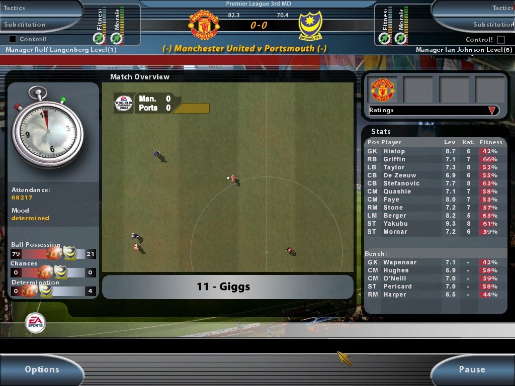 Скриншот из игры Total Club Manager 2005 под номером 24