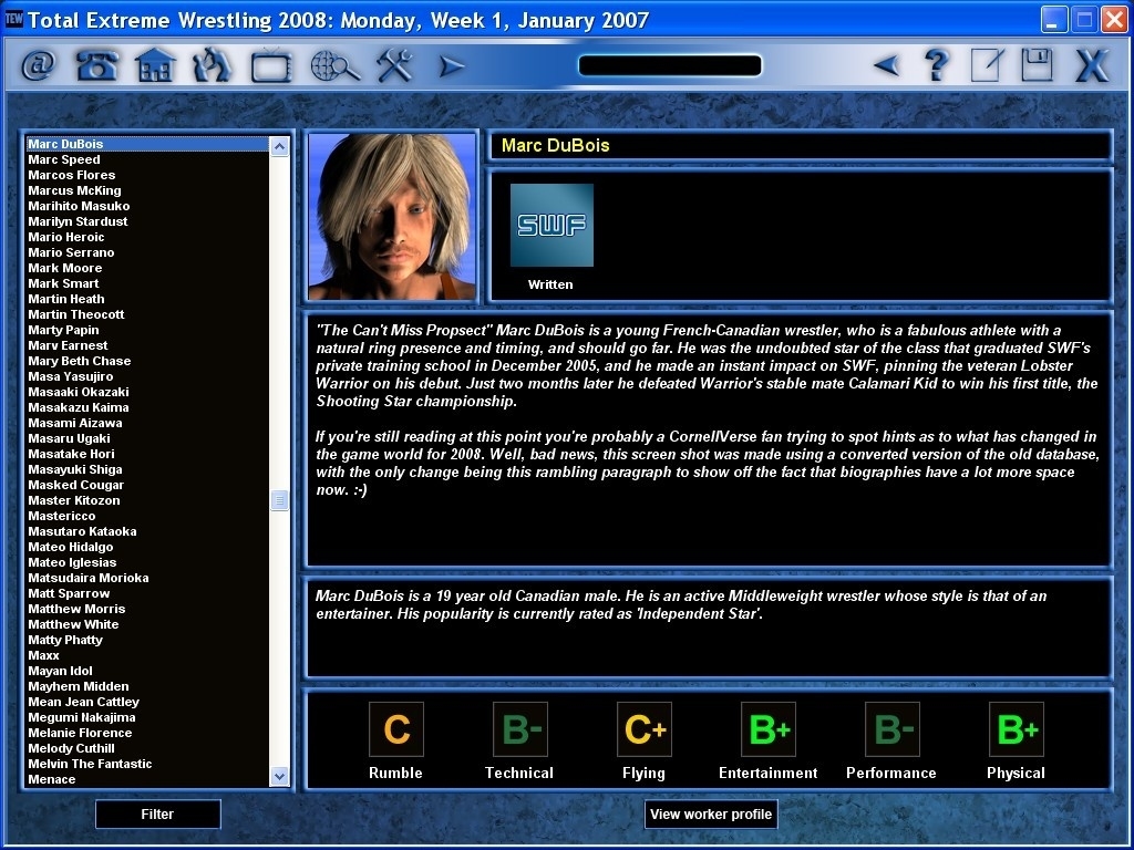 Скриншот из игры Total Extreme Wrestling 2008 под номером 2