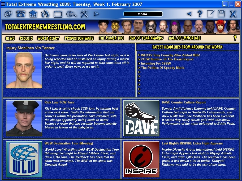 Скриншот из игры Total Extreme Wrestling 2008 под номером 5