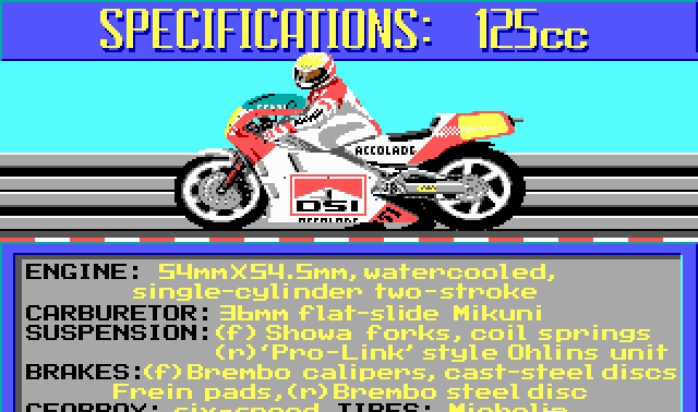 Скриншот из игры Cycles: International Grand Prix Racing, The под номером 18