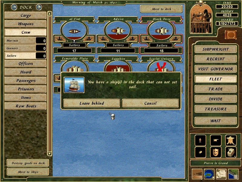 Скриншот из игры Cutthroats: Terror on the High Seas под номером 25