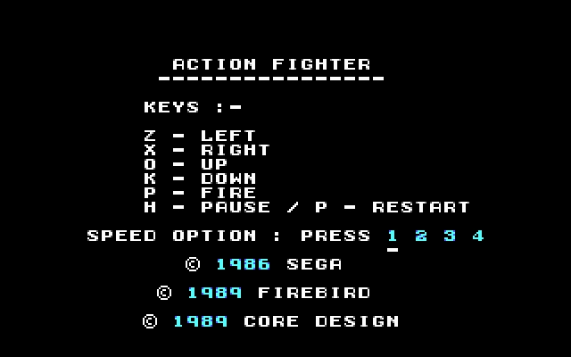 Скриншот из игры Action Fighter под номером 2