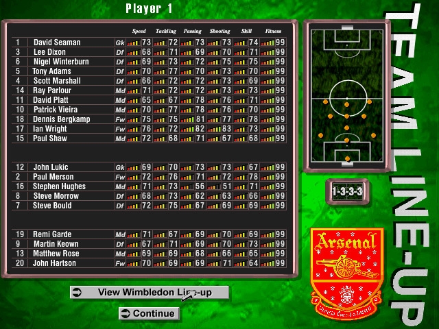 Скриншот из игры Actua Soccer под номером 2