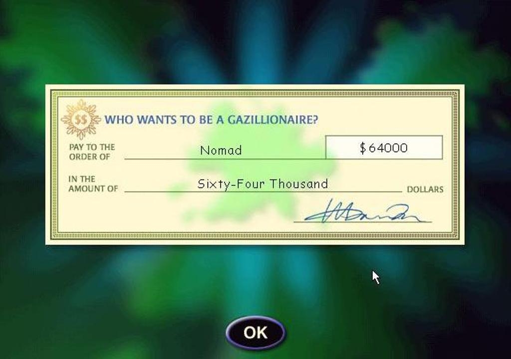 Скриншот из игры Who Wants to Be a Gazillionaire? под номером 1