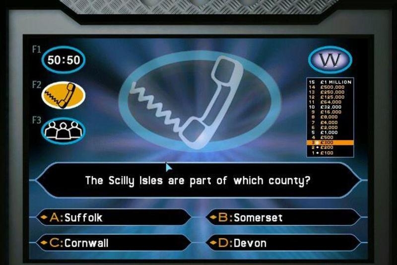 Скриншот из игры Who Wants to Be a Millionaire? UK Edition под номером 3