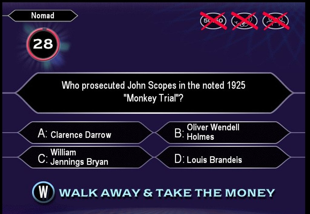 Скриншот из игры Who Wants to Be a Millionaire? Third Edition под номером 12