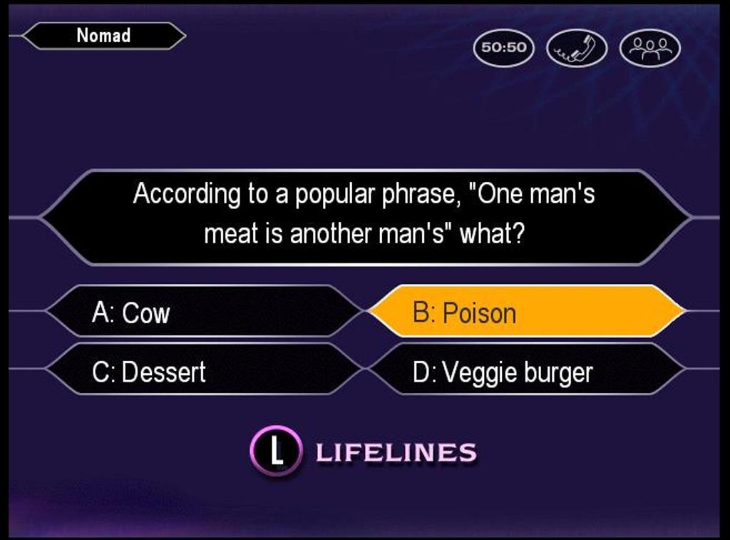 Скриншот из игры Who Wants to Be a Millionaire? Third Edition под номером 5