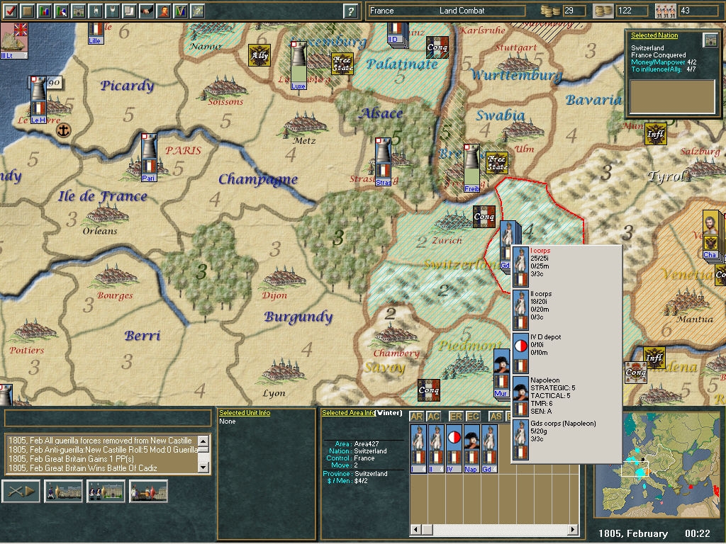 Скриншот из игры Empires in Arms под номером 2