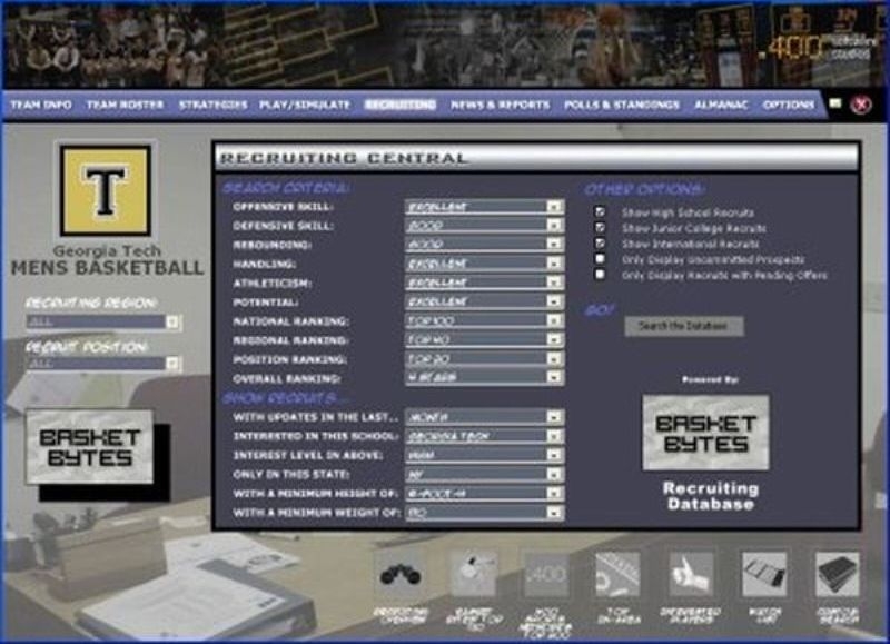 Скриншот из игры Tournament Dreams College Basketball под номером 13
