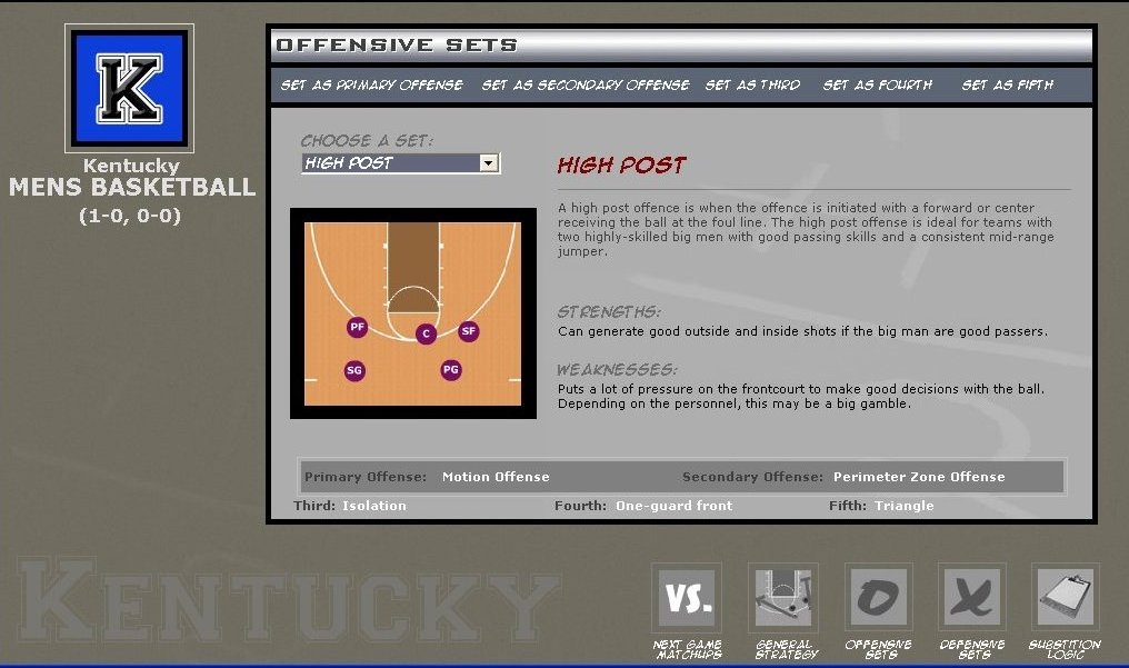 Скриншот из игры Tournament Dreams College Basketball под номером 5