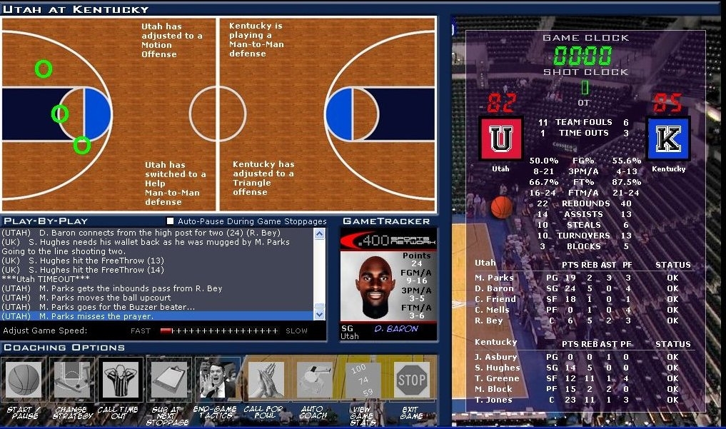 Скриншот из игры Tournament Dreams College Basketball под номером 7