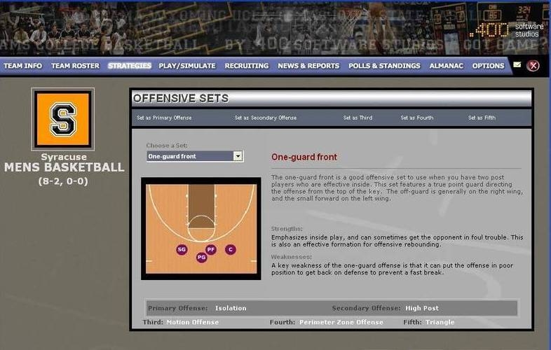 Скриншот из игры Tournament Dreams College Basketball под номером 9