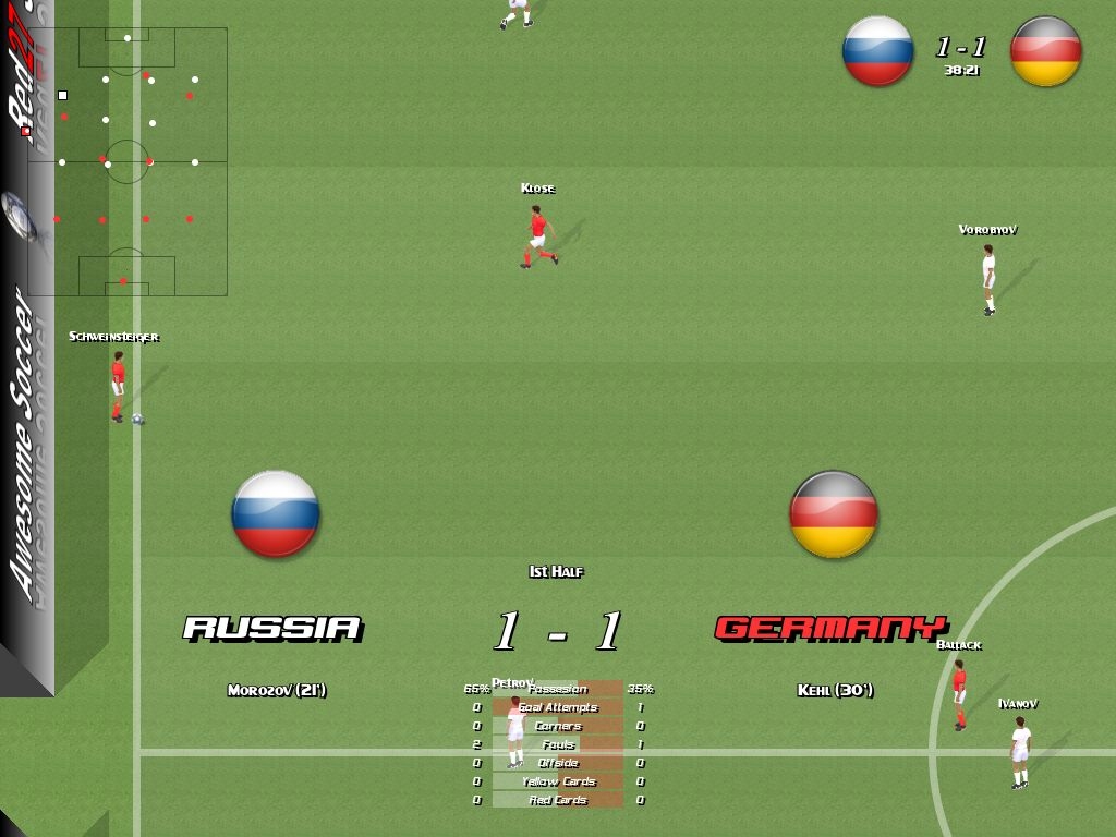 Скриншот из игры Awesome Soccer под номером 13