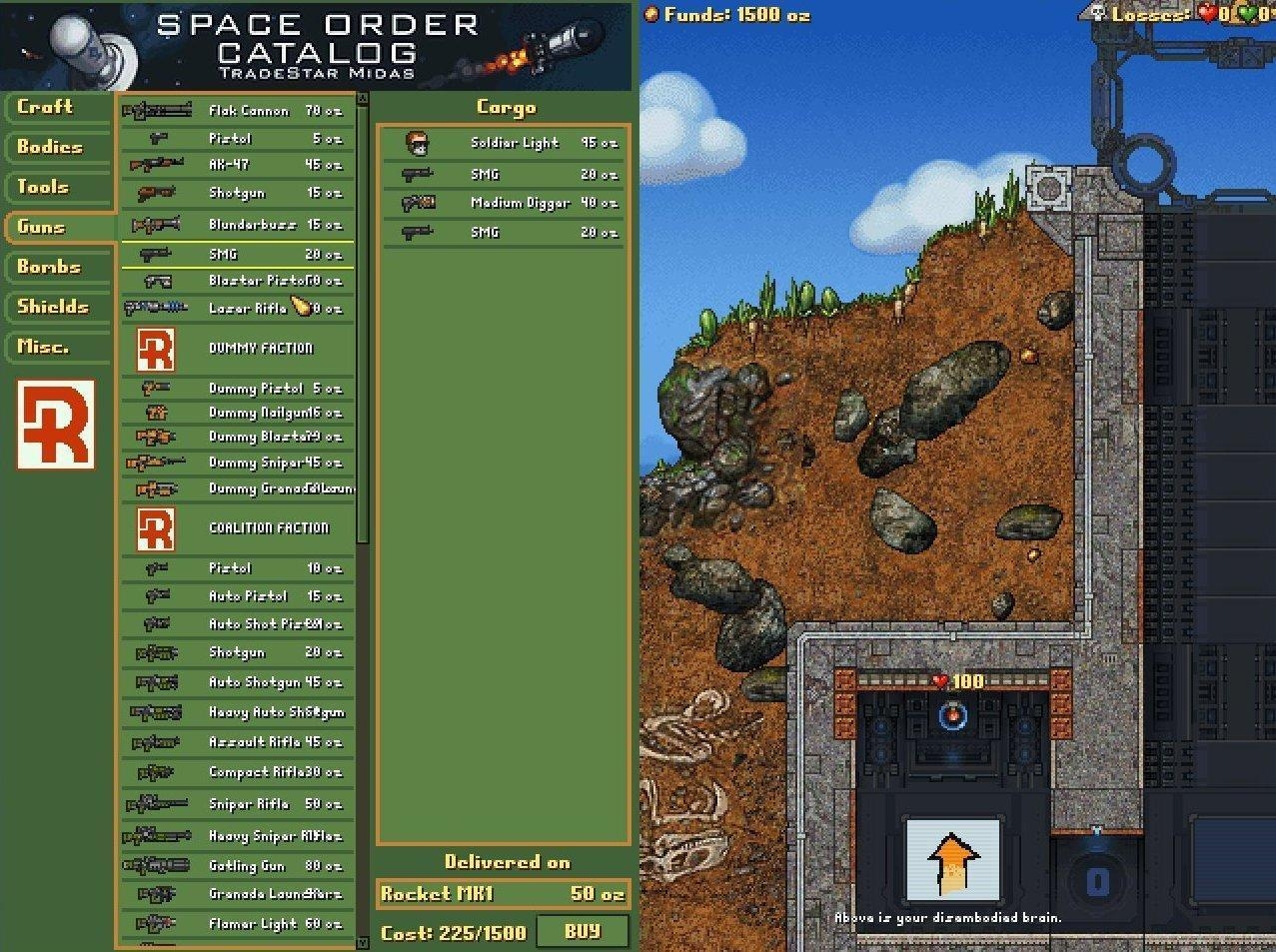 Скриншот из игры Cortex Command под номером 2