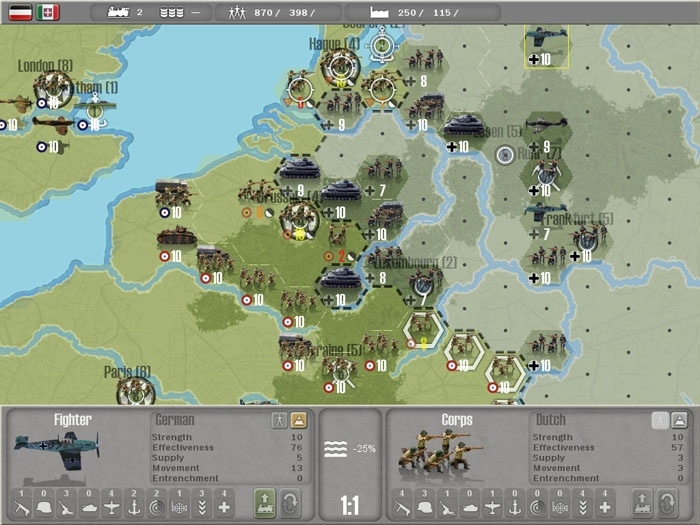 Скриншот из игры Commander: Europe at War под номером 1