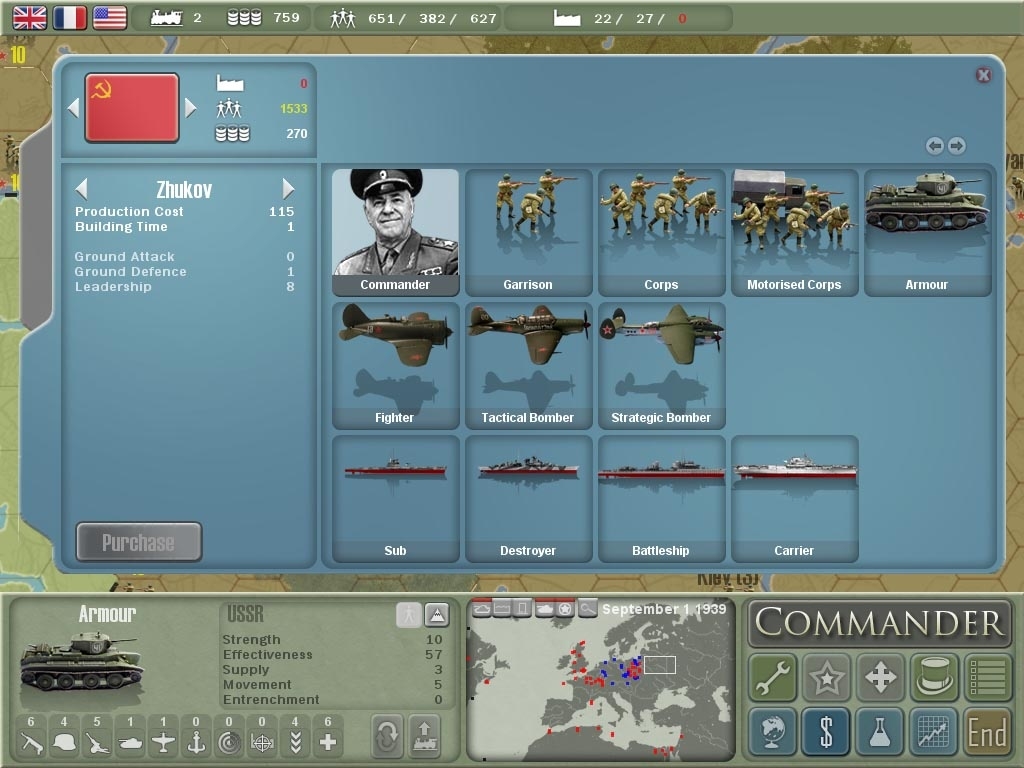 Скриншот из игры Commander: Europe at War под номером 6