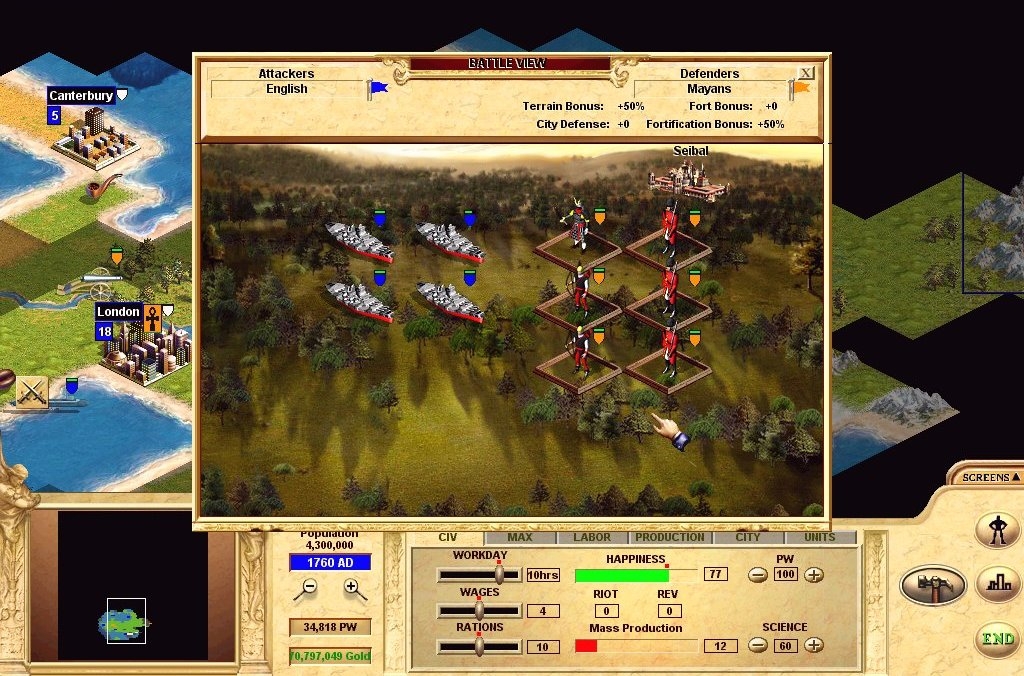 Скриншот из игры Civilization: Call to Power под номером 6