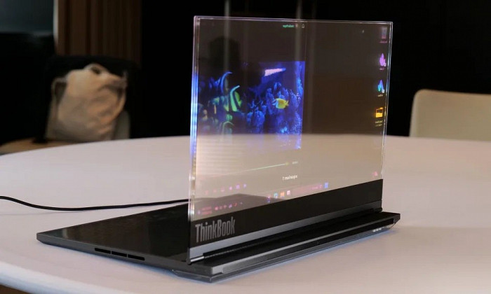 Lenovo показала ноутбук с полностью прозрачным дисплеем