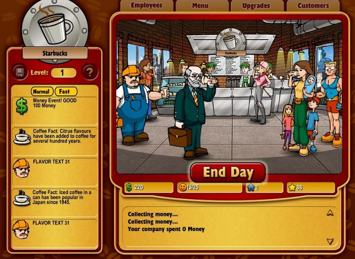 Скриншот из игры Coffee Tycoon
