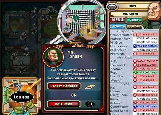Скриншот из игры Clue Classic