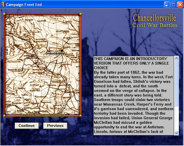 Скриншот из игры Civil War Battles: Campaign Chancellorsville