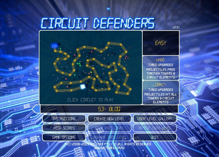 Скриншот из игры Circuit Defenders