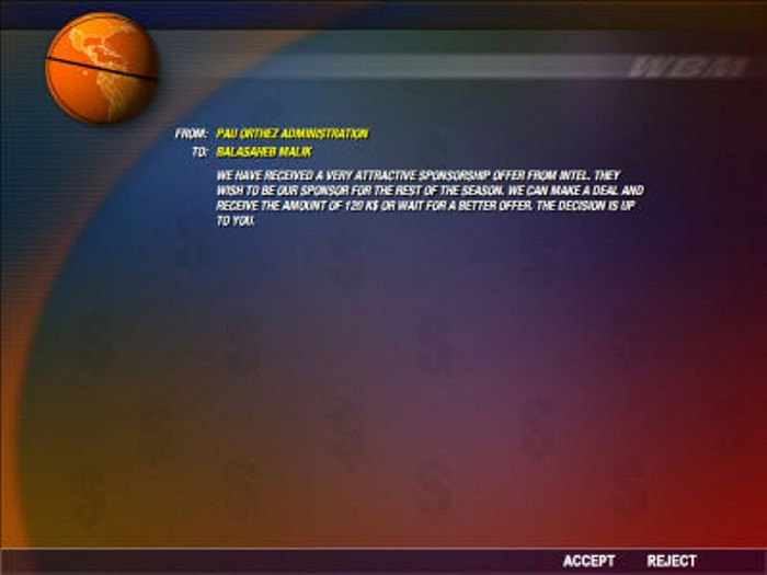 Скриншот из игры World Basketball Manager 2008