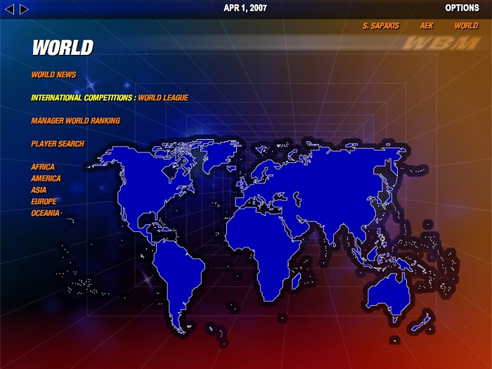 Скриншот из игры World Basketball Manager 2007