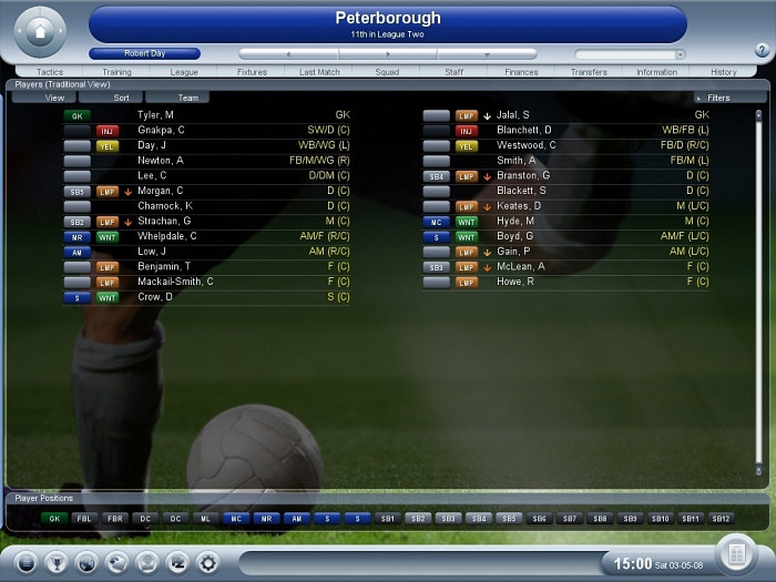 Скриншот из игры Championship Manager 2008