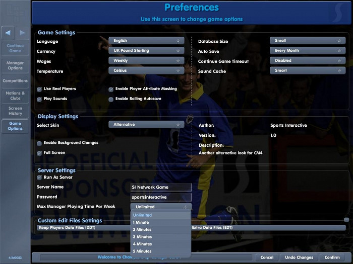 Скриншот из игры Championship Manager Season 03/04