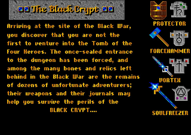 Скриншот из игры Black Crypt