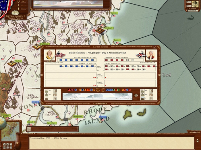 Скриншот из игры Birth of America 2: Wars in America 1750-1815