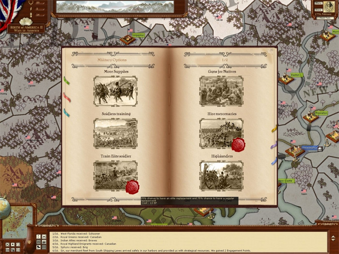 Скриншот из игры Birth of America 2: Wars in America 1750-1815