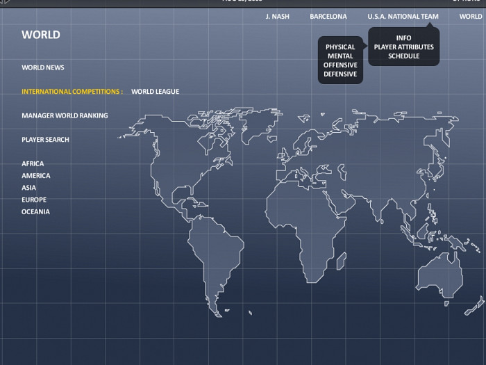 Скриншот из игры World Basketball Manager 2009