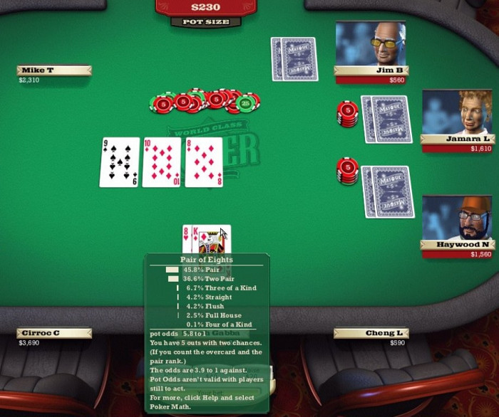 Скриншот из игры World Class Poker with T.J. Cloutier