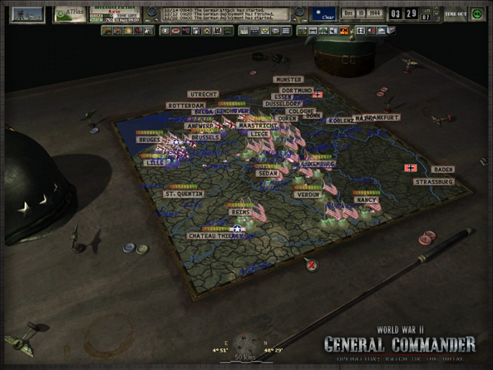 Скриншот из игры World War II: General Commander Operation: Watch on the Rhine