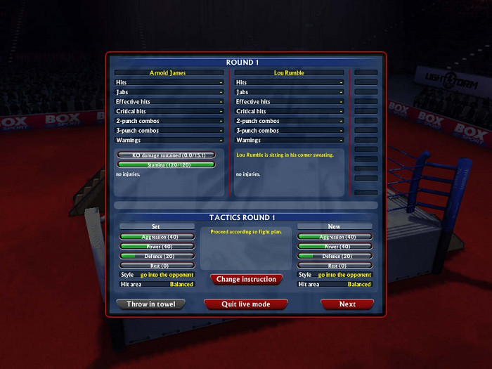 Скриншот из игры Worldwide Boxing Manager
