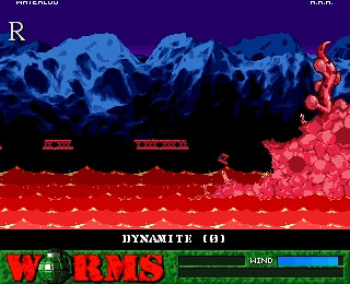 Скриншот из игры Worms