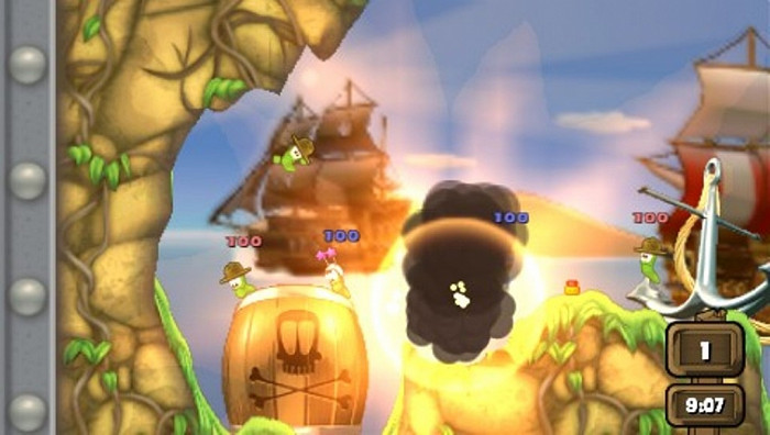 Скриншот из игры Worms: Open Warfare 2
